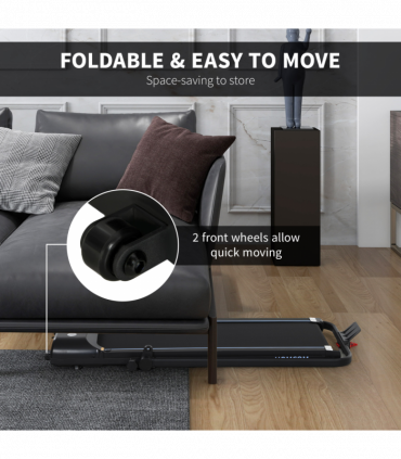 HOMCOM Foldable Walking Treadmill w/ LED Display, Blue