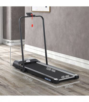 HOMCOM Foldable Walking Treadmill w/ LED Display, Blue