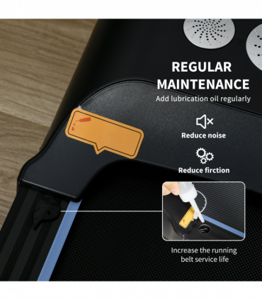 HOMCOM Foldable Walking Treadmill w/ LED Display, Blue