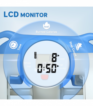 HOMCOM Portable Mini Stepper Step Machine for Home Gym Office Exercise