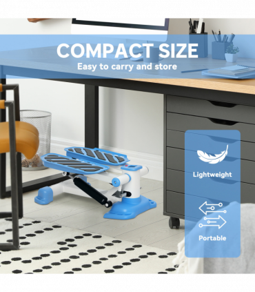 HOMCOM Portable Mini Stepper Step Machine for Home Gym Office Exercise
