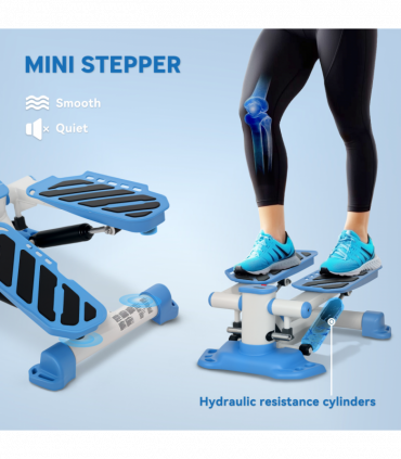 HOMCOM Portable Mini Stepper Step Machine for Home Gym Office Exercise