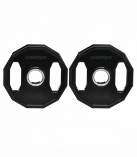 SPORTNOW Olympic Weight Plates Set with 2"/5cm Holes for Home Gym, 2 x 10kg