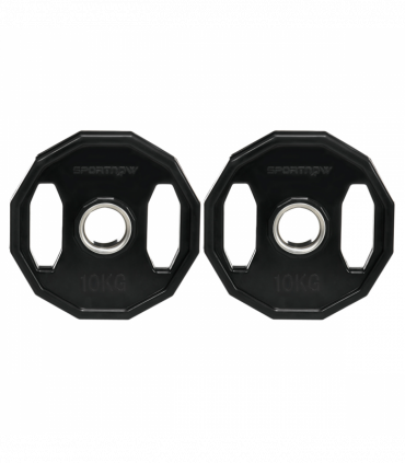 SPORTNOW Olympic Weight Plates Set with 2"/5cm Holes for Home Gym, 2 x 10kg