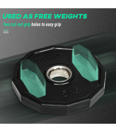 SPORTNOW Olympic Weight Plates Set with 2"/5cm Holes for Home Gym, 2 x 5kg