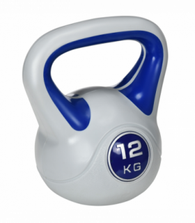 SPORTNOW 12kg Kettle Bell with Handle for Home Gym, Dark Blue and Grey