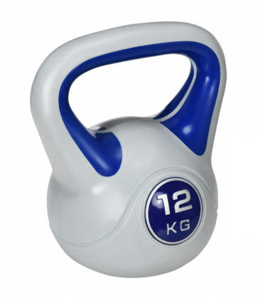 SPORTNOW 12kg Kettle Bell with Handle for Home Gym, Dark Blue and Grey