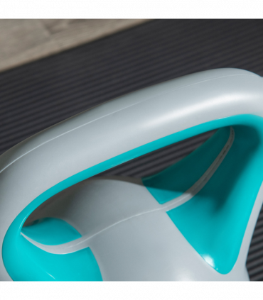 SPORTNOW 10kg Kettle Bell with Handle for Home Gym, Light Blue and Grey