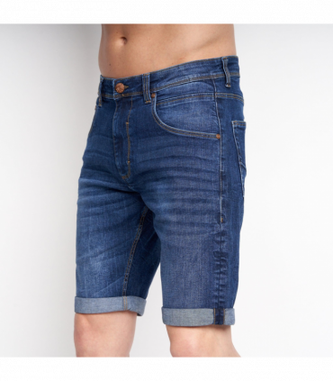 Mustone Denim Shorts Dark Stone Wash W30