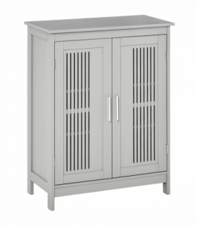kleankin Bathroom Cabinet, Freestanding Floor Cabinet with Storage, Grey