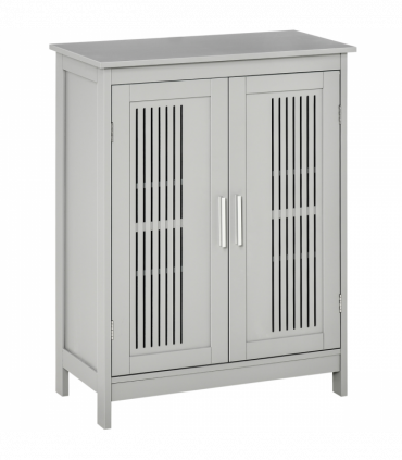 kleankin Bathroom Cabinet, Freestanding Floor Cabinet with Storage, Grey