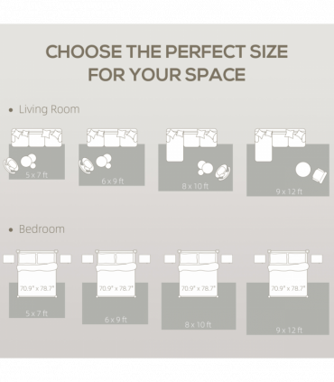 HOMCOM Machine Washable Rug, Allergy-Friendly Floor Carpet, Cream White