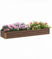 Outsunny Galvanised Raised Bed for Garden, Outdoor Elevated Planter Box, Brown