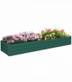 Outsunny Galvanised Raised Bed for Garden, Outdoor Elevated Planter Box Green