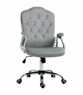 Vinsetto Home Office Chair with Adjustable Height Tilt Function Grey