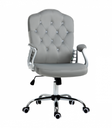 Vinsetto Home Office Chair with Adjustable Height Tilt Function Grey