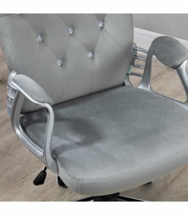 Vinsetto Home Office Chair with Adjustable Height Tilt Function Grey