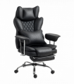 HOMCOM Office Chair, High Back Leathaire Desk Chair for Home, Black