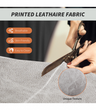 HOMCOM Office Chair, High Back Leathaire Desk Chair for Home, Grey