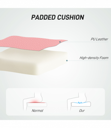 HOMCOM Modern Vanity Computer Desk Chair with Rolling Wheels, Pink