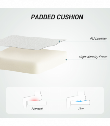 HOMCOM Modern Vanity Computer Desk Chair with Rolling Wheels, White