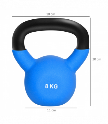 HOMCOM 8KG Kettlebell with Soft Body and Non-Slip Handle, Blue