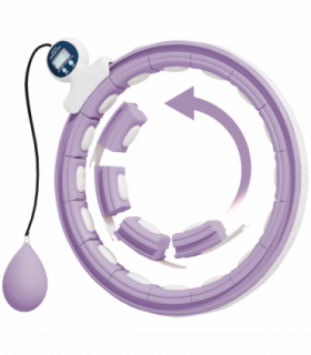 SPORTNOW Smart Weighted Hula Hoop with 16 Detachable Knots, Purple