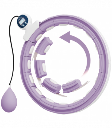 SPORTNOW Smart Weighted Hula Hoop with 16 Detachable Knots, Purple