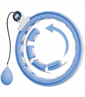 SPORTNOW Smart Weighted Hula Hoop with 16 Detachable Knots, Light Blue