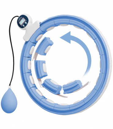 SPORTNOW Smart Weighted Hula Hoop with 16 Detachable Knots, Light Blue