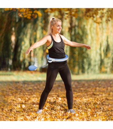 SPORTNOW Smart Weighted Hula Hoop with 16 Detachable Knots, Light Blue
