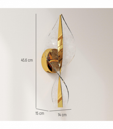 HOMCOM Led Wall Lamp 2 Pack, Modern Indoor Spiral Wall Light, Gold