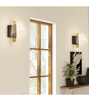 HOMCOM Led Wall Lamp 2 Pack, Modern Indoor Starry Wall Light, Black