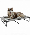 PawHut Raised Dog Bed with Breathable Mesh for Large Dogs, Light Grey
