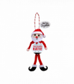 Pre-personalised Snowglobe Santa Elf Christmas Tree Decoration - Katie