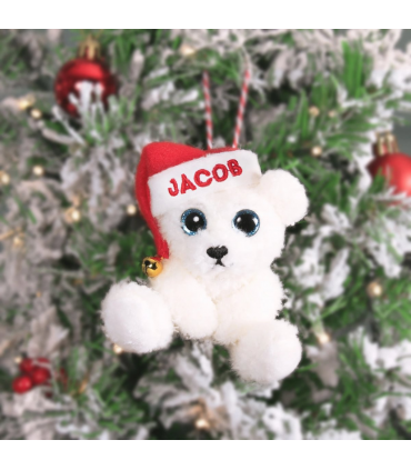 Pre-personalised My Christmas Bear Tree Decoration - Jacob