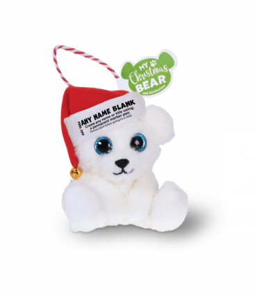 Pre-personalised My Christmas Bear Tree Decoration - Blank To Create Any Name