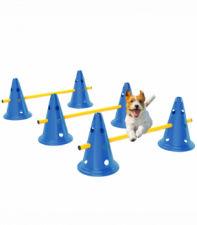 PawHut Dog Agility Equipment Set, Three-Piece Adjustable Height Jumping