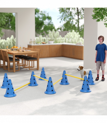 PawHut Dog Agility Equipment Set, Four-Piece Adjustable Height Jumping