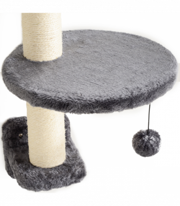 PawHut 4-Piece Cat Wall Furniture w/ Hammock, Ladder, Platforms - Dark Grey
