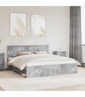 vidaXL Bed Frame with Headboard Concerte 180 x 200 cm Engineered wood