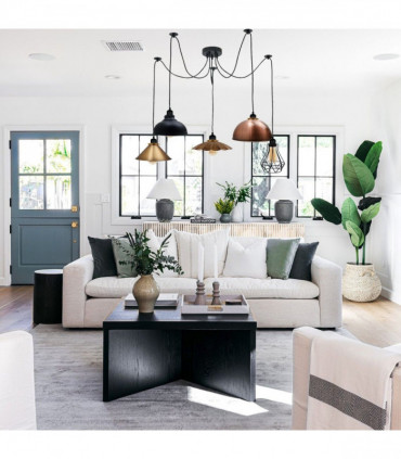 Retro Vintage Chandelier Ceiling Spider Light Industrial Pendant 5 Way DIY Lamp