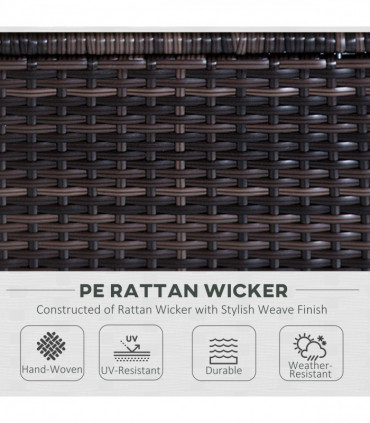 6 PCS Rattan Funiture Set-Brown/Beige