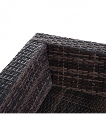 6 PCS Rattan Funiture Set-Brown/Beige