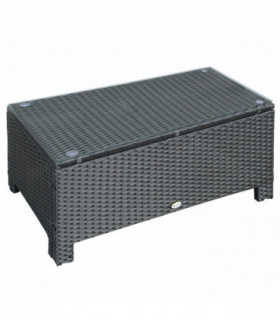 Rattan Coffee Table-Black