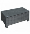 Rattan Coffee Table-Black