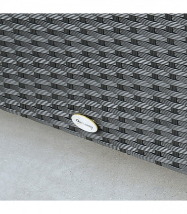 Rattan Coffee Table-Black