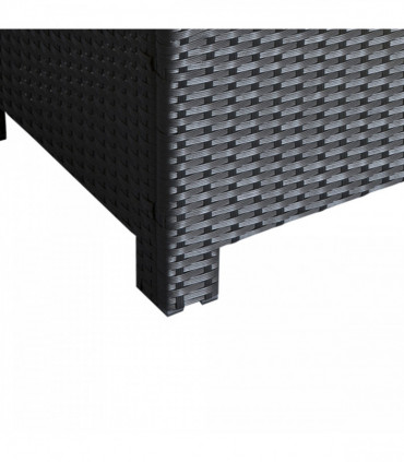 Rattan Coffee Table-Black