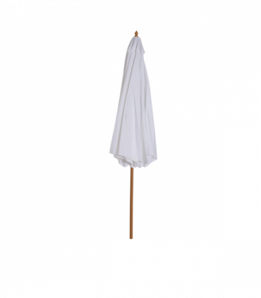 3m Fir Wooden Garden Parasol Sun Shade Outdoor Umbrella Canopy Cream