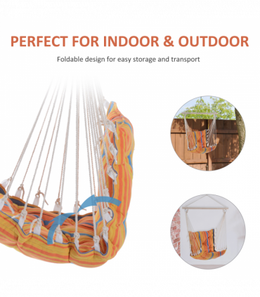 Hanging Swing Chair-Multi-Colour Stripes